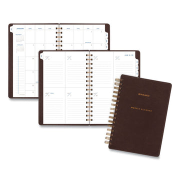 AT-A-GLANCE® Signature Collection Distressed Brown Weekly Monthly Planner, 8.5 X 5.5, Brown Cover, 13-month (jan To Jan): 2022 To 2023 freeshipping - TVN Wholesale